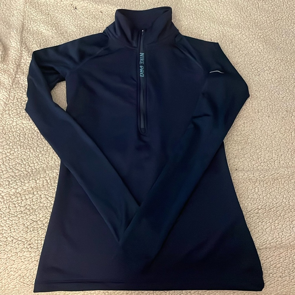 Nike Pro Hyper Warm quarter zip long sleeve shirt